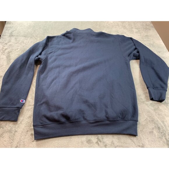Champion Auburn Tigers Half-Zip Pullover Sweatshirt L Cotton & Polyester Navy Bl - Picture 2 of 14